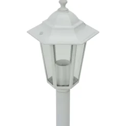 vidaXL Farolas de jardín aluminio blancas E27 110 cm 6 unidades Blanco Outlet