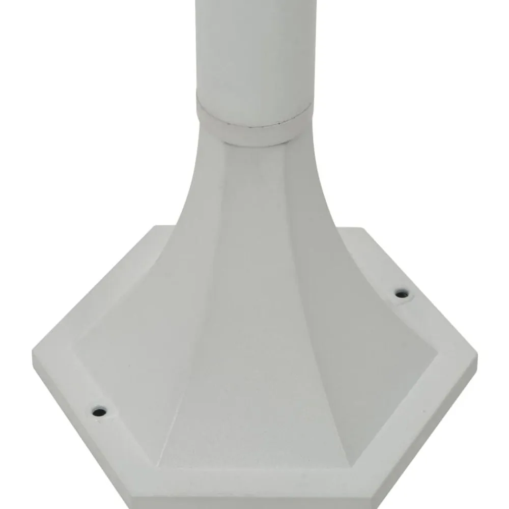 vidaXL Farolas de jardín aluminio blancas E27 110 cm 6 unidades Blanco Outlet