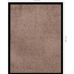 vidaXL Decoración-Felpudo marrón 40x60 cm