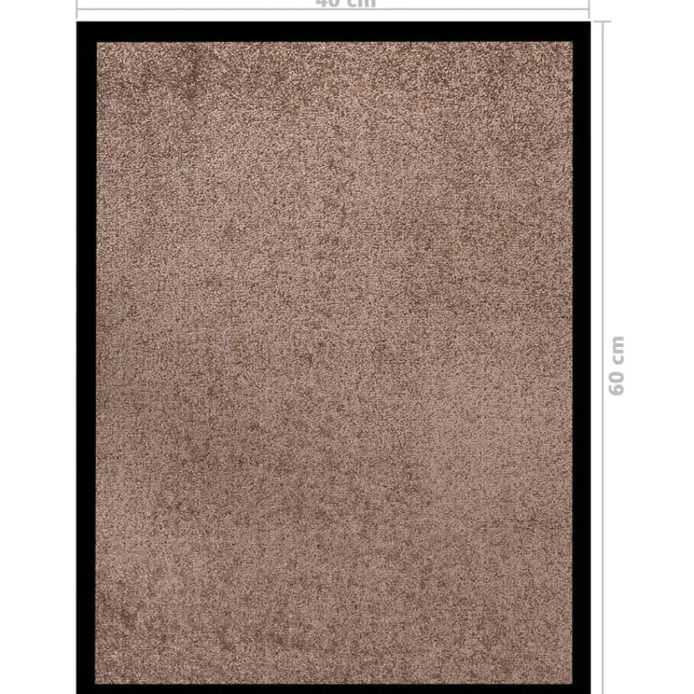 vidaXL Decoración-Felpudo marrón 40x60 cm