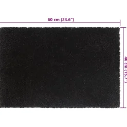 vidaXL Felpudos 5 unidades fibra de coco 40x60 cm Negro Sale