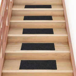 vidaXL Productos Del Hogar-Felpudos autoadhesivos para escaleras, 15 unidades, 60 x 25 cm, , rectangulares