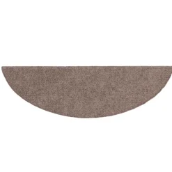 vidaXL Productos Del Hogar-Felpudos autoadhesivos para escaleras, 15 unidades, 56 x 17 x 3 cm, marrón claro, semicirculares
