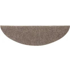 vidaXL Felpudos autoadhesivos para escaleras, 5 unidades, , semicirculares, 56 x 17 x 3 cm Beige Clearance
