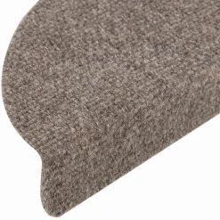 vidaXL Felpudos autoadhesivos para escaleras, 5 unidades, , semicirculares, 56 x 17 x 3 cm Beige Clearance