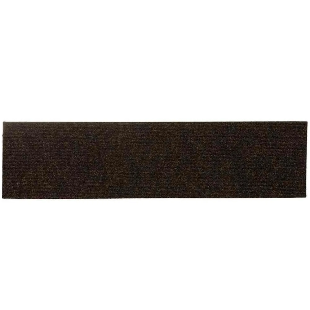 vidaXL Productos Del Hogar-Felpudos autoadhesivos para escaleras, 15 unidades, 76 x 20 cm, marrón, rectangulares