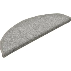 vidaXL Productos Del Hogar-Felpudos para escaleras (15 unidades, 56 x 17 x 3 cm, gris claro, semicirculares)