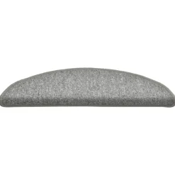 vidaXL Productos Del Hogar-Felpudos para escaleras (15 unidades, 56 x 17 x 3 cm, gris claro, semicirculares)