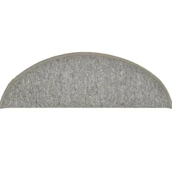 vidaXL Productos Del Hogar-Felpudos para escaleras (15 unidades, 56 x 17 x 3 cm, gris claro, semicirculares)