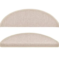 vidaXL Productos Del Hogar-Felpudos para escaleras 15 unidades 56x17x3 cm gris topo semicirculares