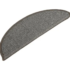 vidaXL Felpudos para escaleras (15 unidades, 56 x 17 x 3 cm, , semicirculares) Gris Discount