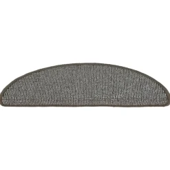 vidaXL Felpudos para escaleras (15 unidades, 56 x 17 x 3 cm, , semicirculares) Gris Discount