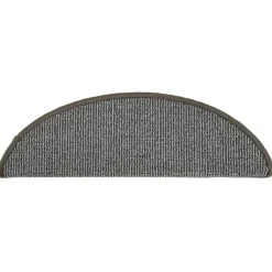 vidaXL Felpudos para escaleras (15 unidades, 56 x 17 x 3 cm, , semicirculares) Gris Discount