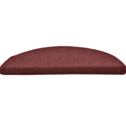 vidaXL Productos Del Hogar-Felpudos para escaleras 15 unidades 56x17x3 cm Burdeos Semicirculares