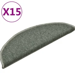vidaXL Productos Del Hogar-Felpudos para escaleras 15 uds 56x17x3 cm Semicircular
