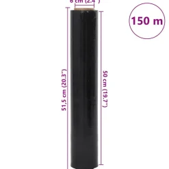 vidaXL Material De Oficina-Film estirable 2 unidades 17 μm 50 cm x 150 m