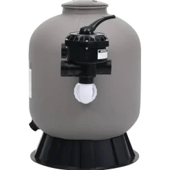 vidaXL Piscina Y Spa-Filtro de arena de piscina válvula 6 vías montaje lateral gris