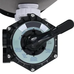 vidaXL Piscina Y Spa-Filtro de arena de piscina válvula 6 vías montaje lateral gris