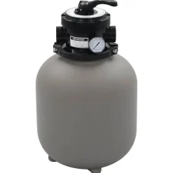 vidaXL Piscina Y Spa-Filtro de arena de piscina válvula de 4 posiciones gris 350 mm