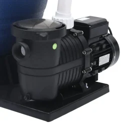 vidaXL Piscina Y Spa-Filtro de arena válvula de 7 vías y bomba de 1000 W azul y negro