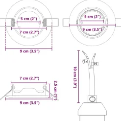 vidaXL Foco 6 pcs Latón 9 x 9 x 2.5 cm Metal Latón
