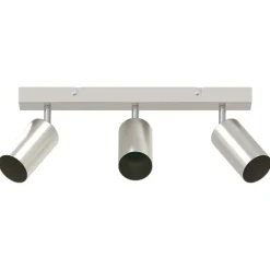vidaXL Foco de techo con focos Níquel 38 x 6 x 16 cm Metal Níquel cepillado Clearance