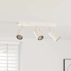 vidaXL Foco de techo con focos Níquel 38 x 6 x 16 cm Metal N&iacute;quel cepillado Clearance