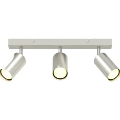vidaXL Foco de techo con focos Níquel 38 x 6 x 16 cm Metal Níquel cepillado Clearance