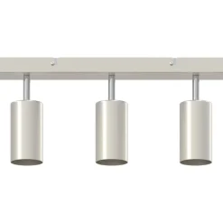 vidaXL Foco de techo con focos Níquel 38 x 6 x 16 cm Metal Níquel cepillado Clearance