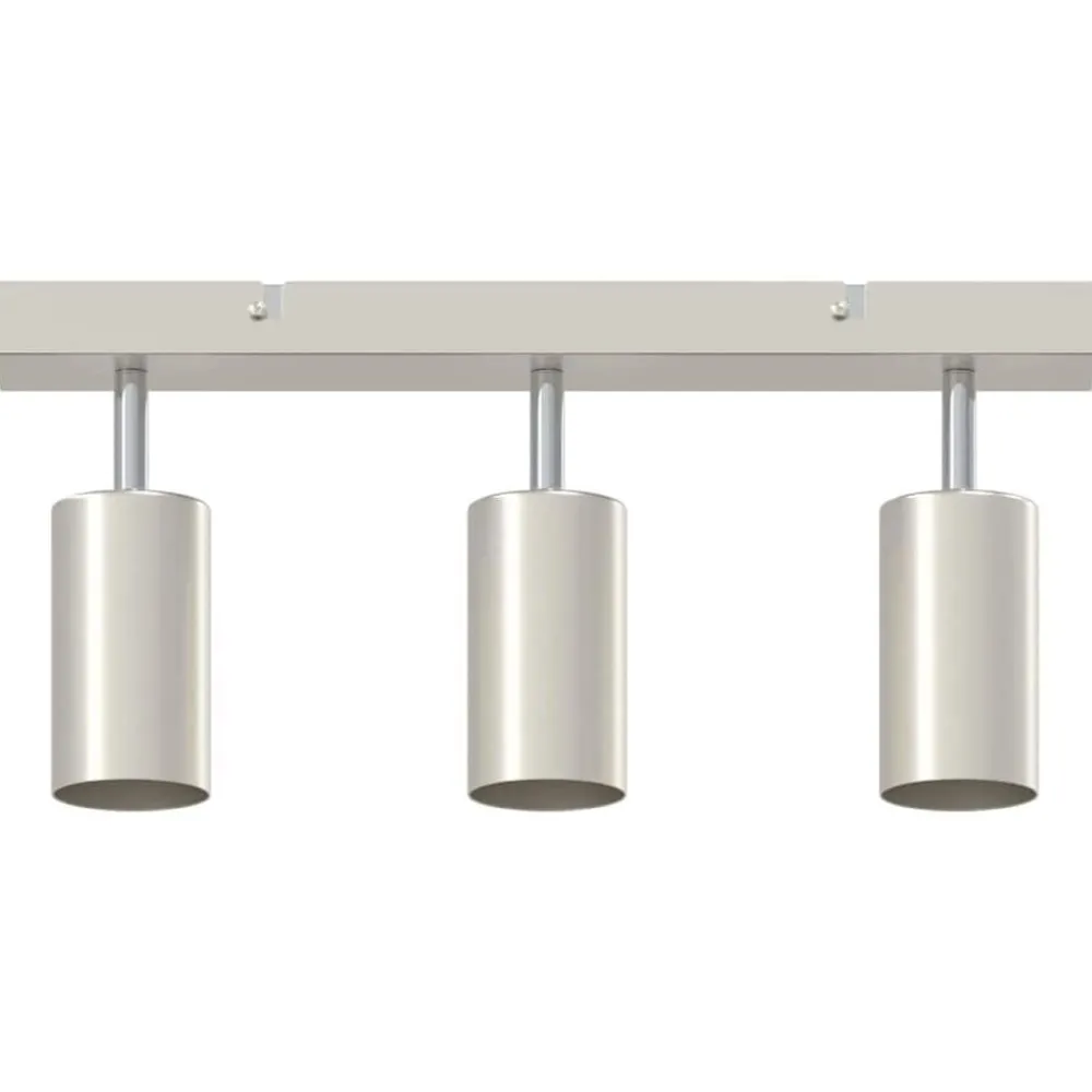 vidaXL Foco de techo con focos Níquel 38 x 6 x 16 cm Metal Níquel cepillado Clearance