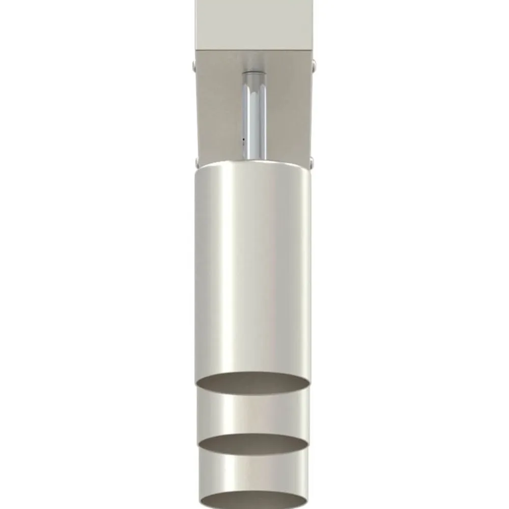 vidaXL Foco de techo con focos Níquel 38 x 6 x 16 cm Metal Níquel cepillado Clearance