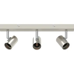 vidaXL Iluminación-Foco de techo con focos Níquel 38 x 6,5 x 11,5 cm Metal