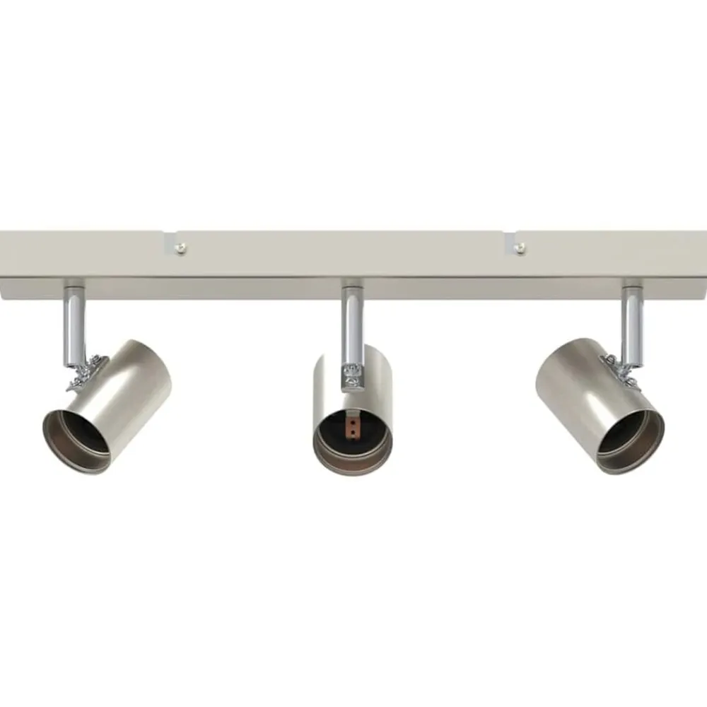 vidaXL Iluminación-Foco de techo con focos Níquel 38 x 6,5 x 11,5 cm Metal
