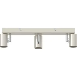 vidaXL Iluminación-Foco de techo con focos Níquel 38 x 6,5 x 11,5 cm Metal