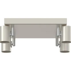 vidaXL Foco de techo con focos Níquel 26,5 x 26 x 11,5 cm Metal Níquel cepillado
