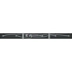 vidaXL Foco de techo con focos 73 x 6 x 16 cm Metal Negro Discount
