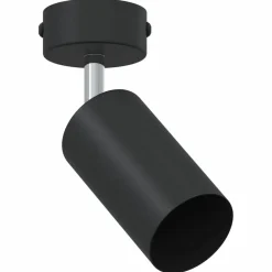 vidaXL Foco de techo con focos 6 x 6 x 16 cm Metal Negro Clearance