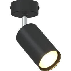 vidaXL Foco de techo con focos 6 x 6 x 16 cm Metal Negro Clearance