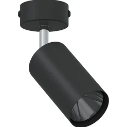 vidaXL Foco de techo con focos 6 x 6 x 16 cm Metal Negro Clearance