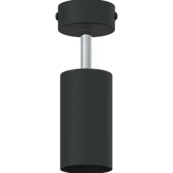 vidaXL Foco de techo con focos 6 x 6 x 16 cm Metal Negro Clearance
