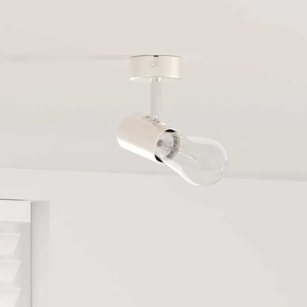 vidaXL Foco de techo con focos Níquel 6,5 x 6 x 11,5 cm Metal Níquel cepillado Outlet