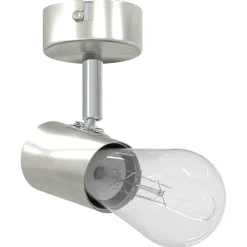 vidaXL Foco de techo con focos Níquel 6,5 x 6 x 11,5 cm Metal Níquel cepillado Outlet
