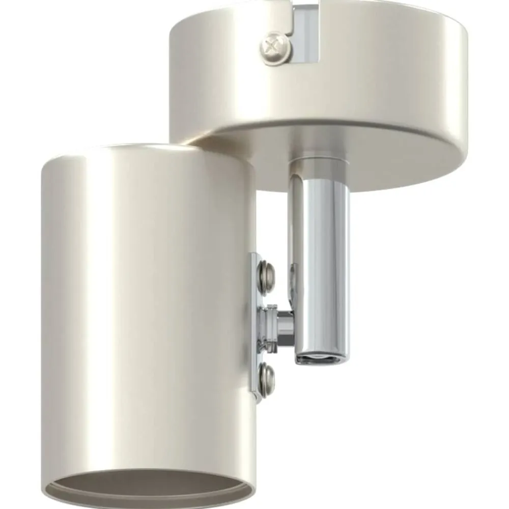 vidaXL Foco de techo con focos Níquel 6,5 x 6 x 11,5 cm Metal Níquel cepillado Outlet