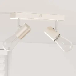 vidaXL Foco de techo con focos Níquel 26 x 6,5 x 11,5 cm Metal N&iacute;quel cepillado Discount