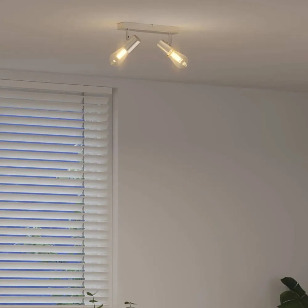 vidaXL Foco de techo con focos Níquel 26 x 6,5 x 11,5 cm Metal Níquel cepillado Discount
