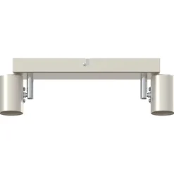 vidaXL Foco de techo con focos Níquel 26 x 6,5 x 11,5 cm Metal Níquel cepillado Discount