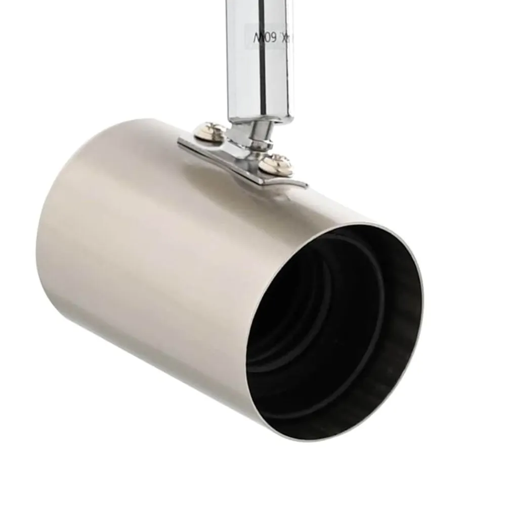 vidaXL Foco de techo con focos Níquel 26 x 6,5 x 11,5 cm Metal Níquel cepillado Discount