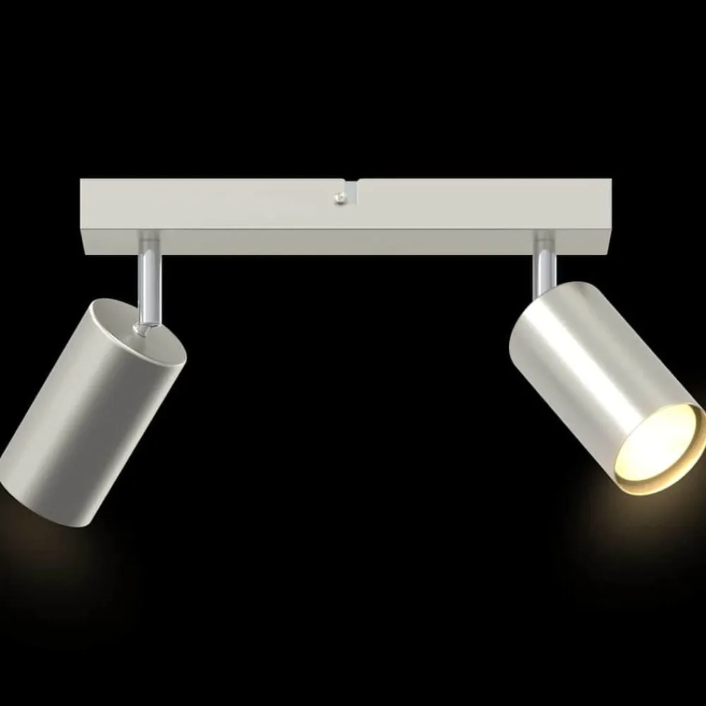 vidaXL Iluminación-Foco de techo con focos Níquel 26 x 6 x 16 cm Metal