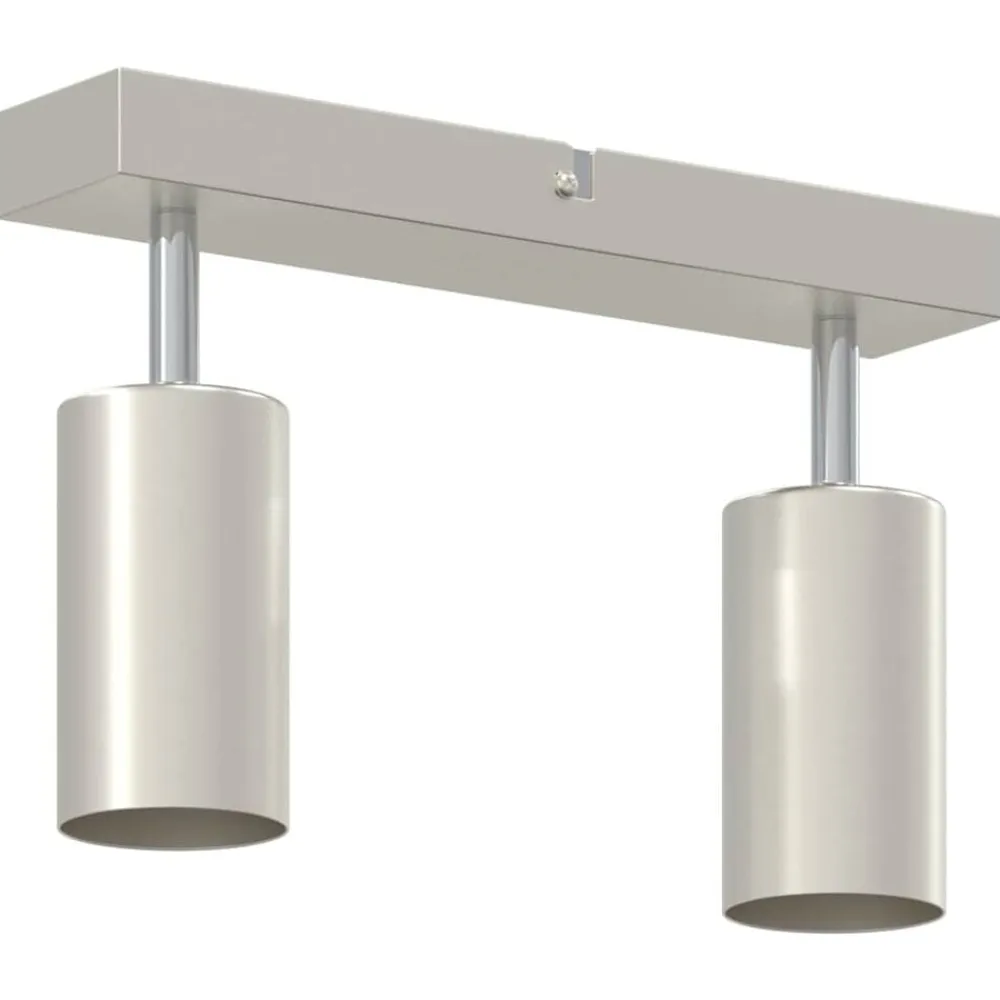 vidaXL Iluminación-Foco de techo con focos Níquel 26 x 6 x 16 cm Metal