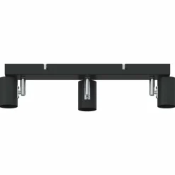 vidaXL Foco de techo con focos 38 x 6,5 x 11,5 cm Metal Negro
